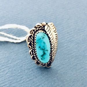 Sterling silver ring / boho small 5 - 5 1/2 Navajo
